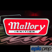 Mallory Ignition Red White & Black 3D LED Backlit Light Box Desk Lamp