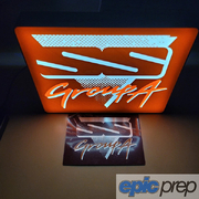 VN SS Group A Orange & White 3D LED Backlit Light Box Desk Lamp