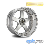 Simmons FR-1 Flow Form Silver Mirror Lip Wheel 20x12" 5x120 4"BS -63.5ET