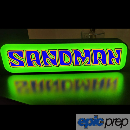 Sandman Green Blue & Yellow 3D LED Backlit Light Box Desk Lamp