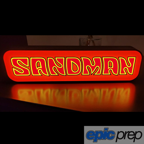 Sandman Red & Yellow 3D LED Backlit Light Box Desk Lamp