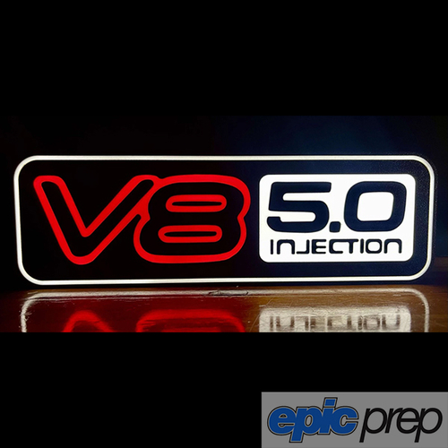 VN VP V8 5L Injection Black Red & White 3D LED Backlit Light Box Desk Lamp