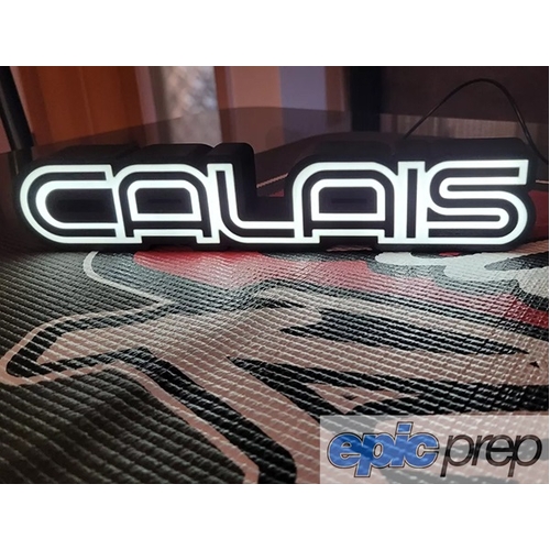 VK VL Calais Badge Holden Black & White 3D LED Backlit Light Box Desk Lamp