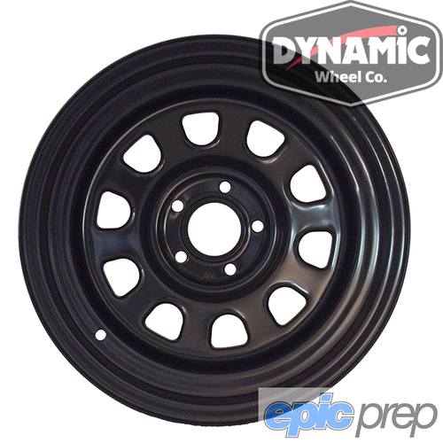Dynamic Wheel Co Drift D Shape Steel Wheel 18x8" 5x114.3 5x4.5" +35 5.88"BS Black