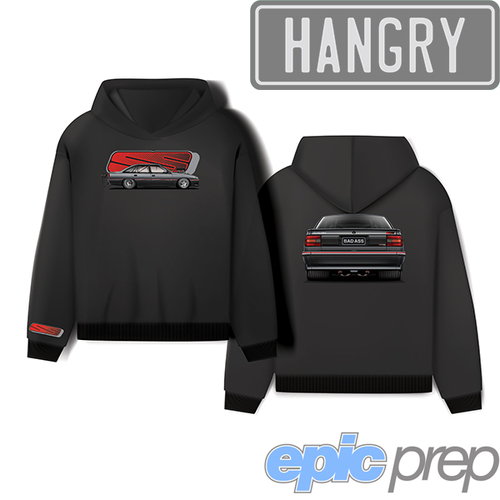 BAD ASS VN SS Men's Pullover Hoodie Colour Coal Size: X Small