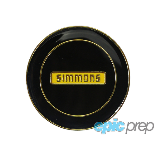 Simmons Centre Cap Black with Gold Inlay GENUINE