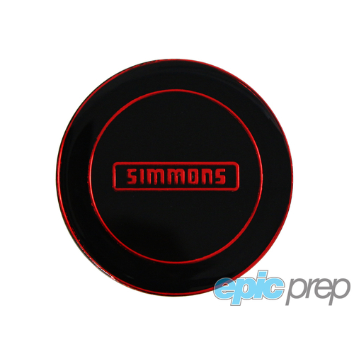 Simmons Centre Cap Black with Red Inlay GENUINE
