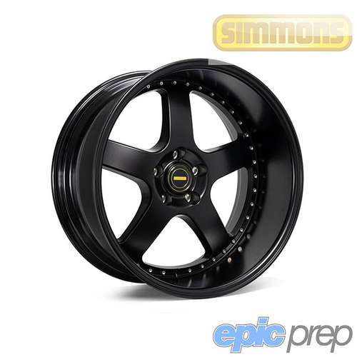 Simmons FR-1 Flow Form Full Satin Black Wheel 20x12" 5x120 4"BS -63.5ET